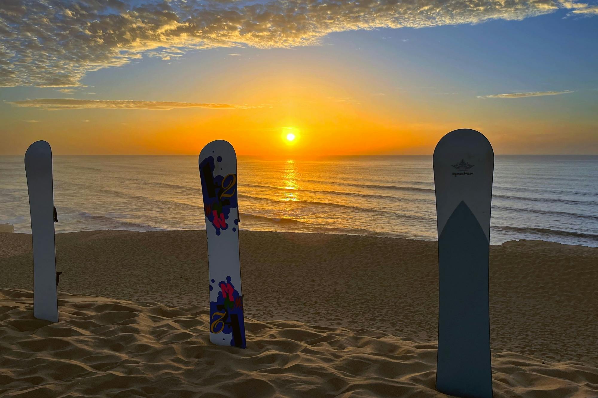 Atlantic coast tour and Timlalin Dunes sand-boarding session