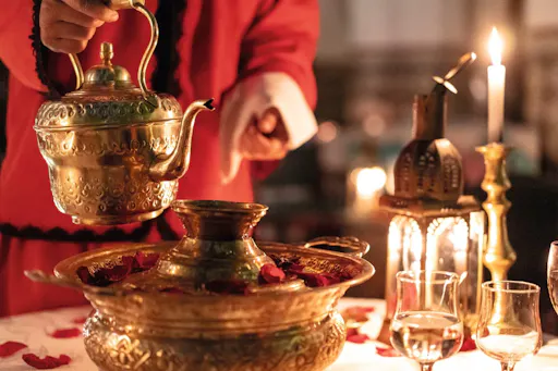 Riad diner in Marrakech medina with transport