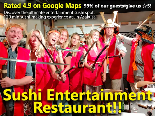 Expérience de fabrication de sushis par des samouraïs à Tokyo