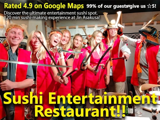 Sushi making samurai experience in Tokyo