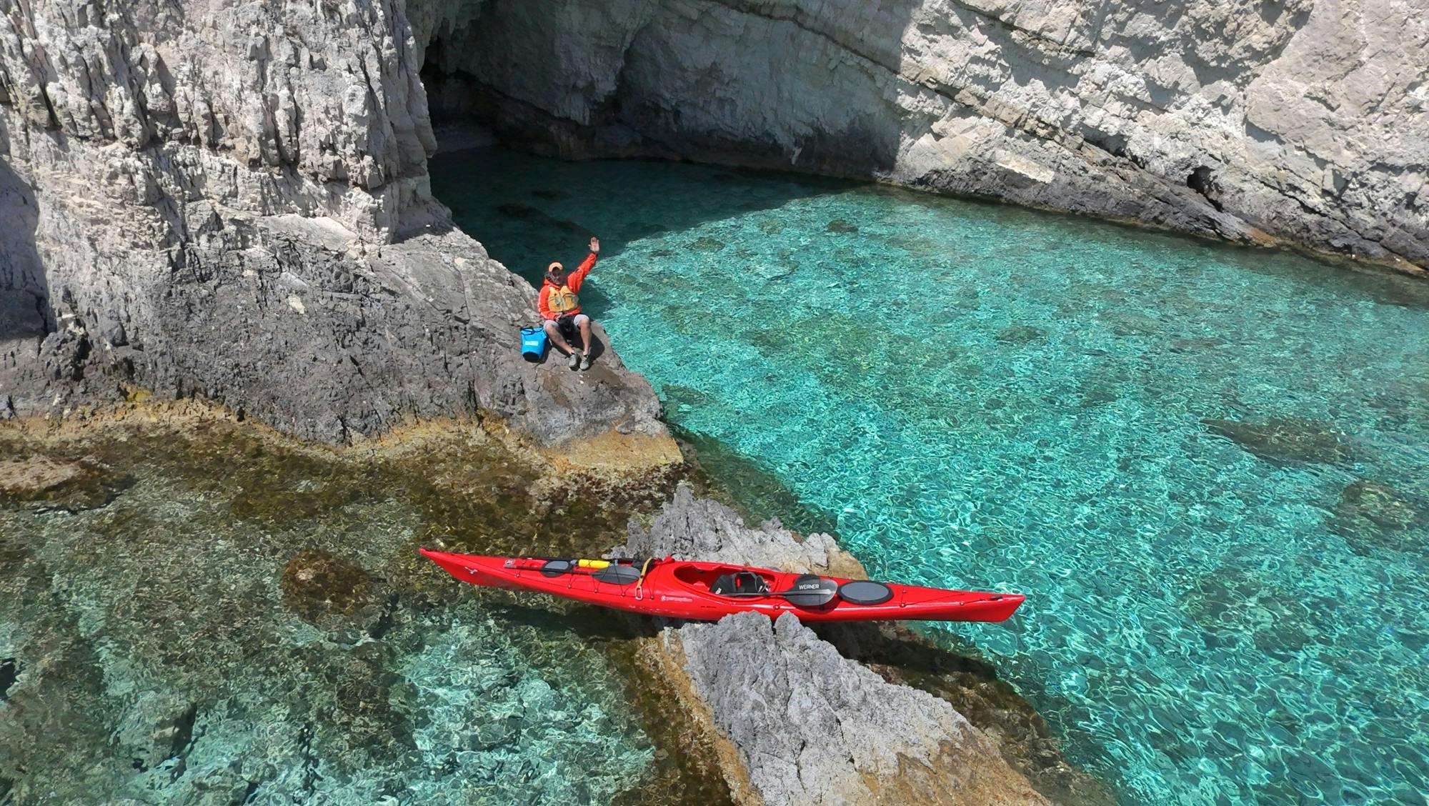 Half-day sea kayaking tour in Zante