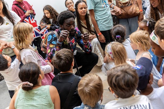 Guided children's art tour at the National Gallery of London