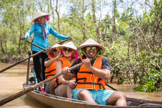 Cruzeiro pelo Rio Mekong saindo da Cidade de Ho Chi Minh