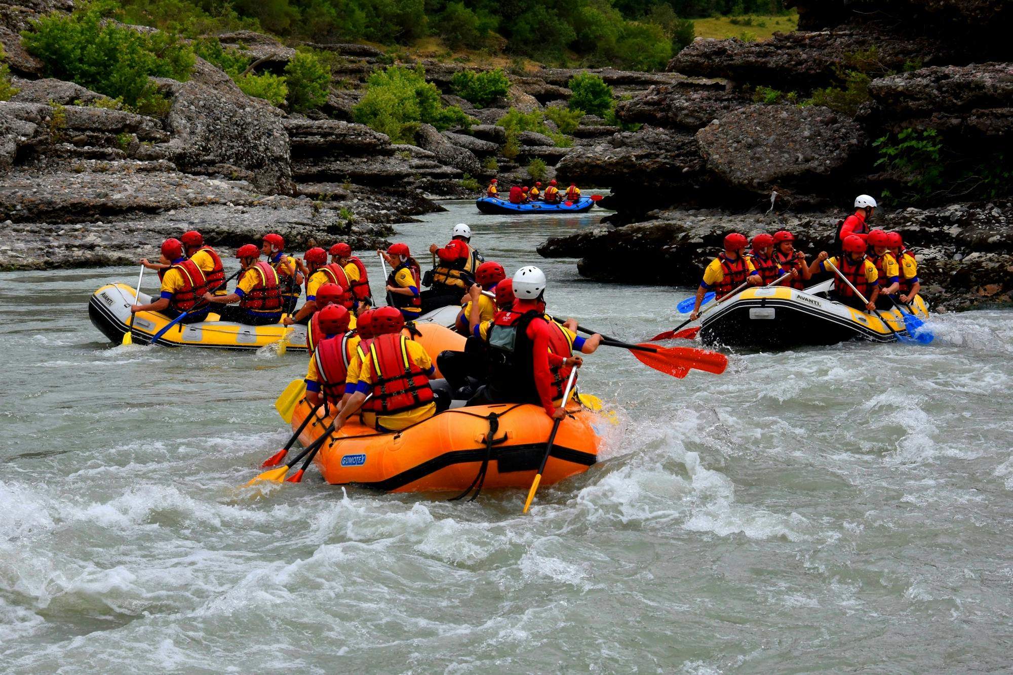 Vjosa River raft ride from Gjirokaster with visit in Permet