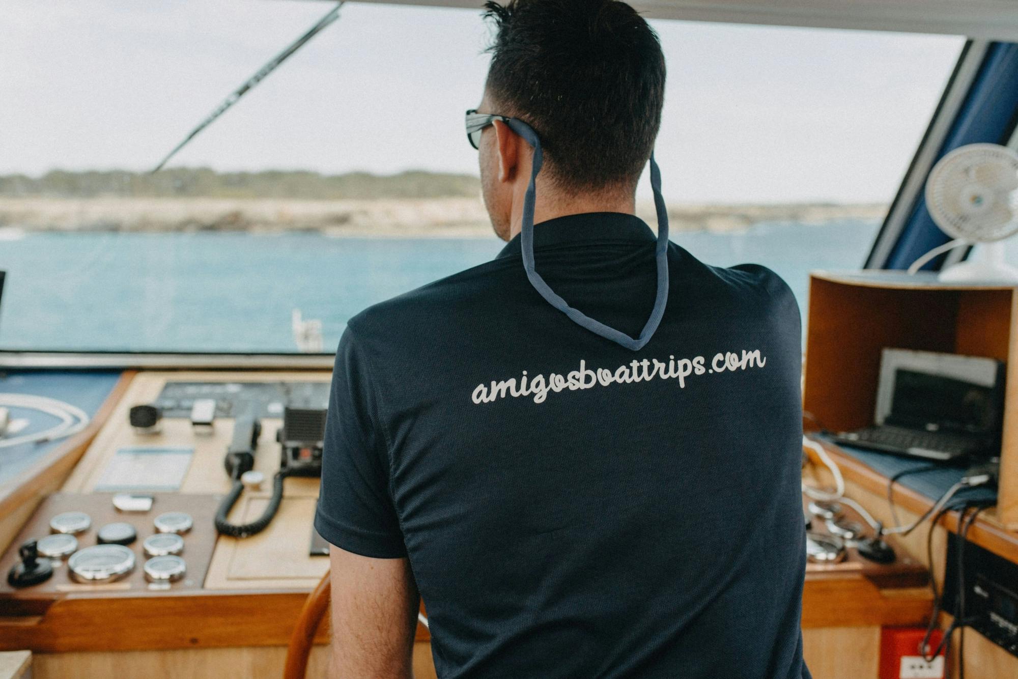 Boat cruise from Cala’n Bosch with snorkelling and onboard bar