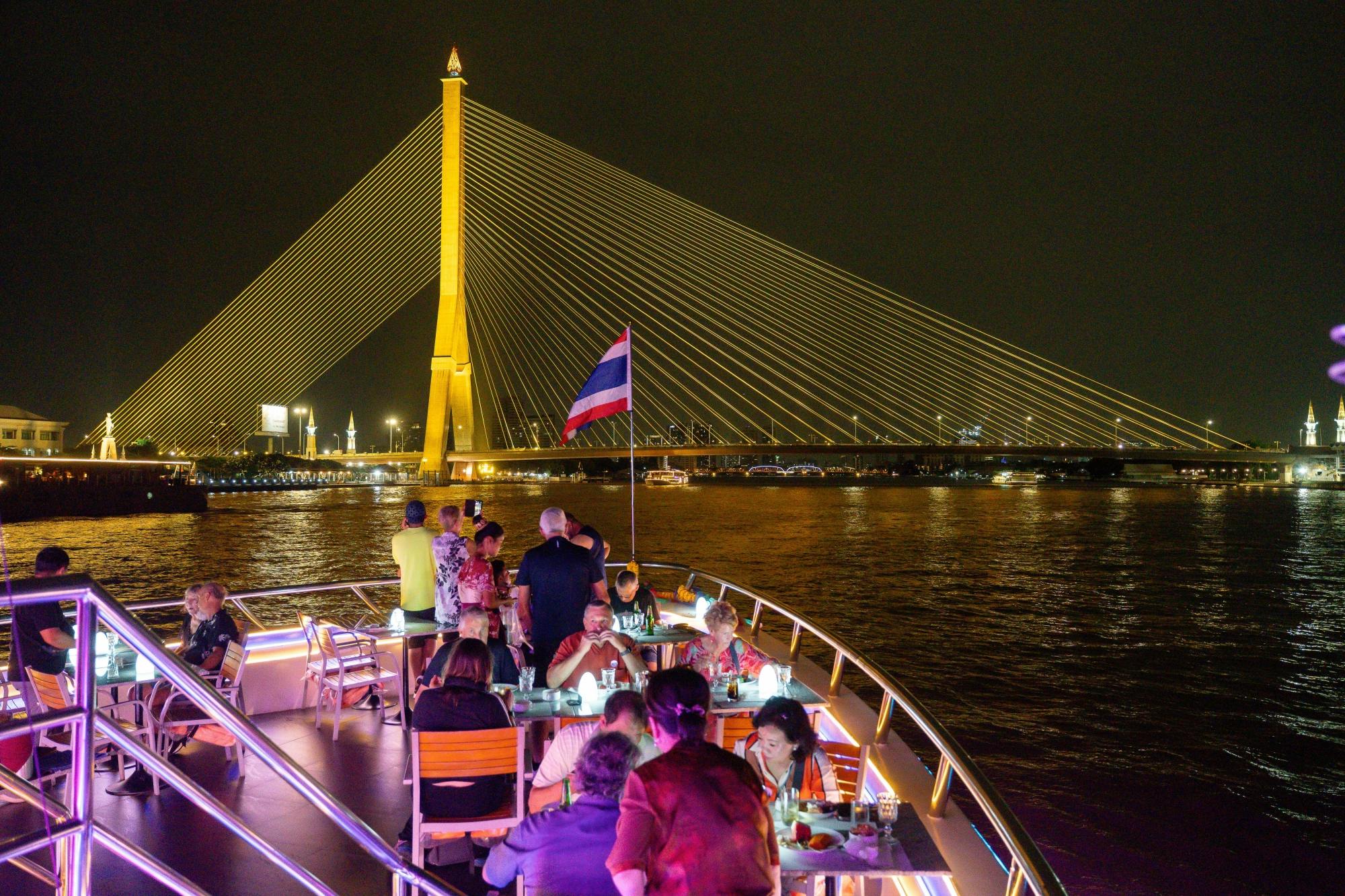 Evening dinner cruise on the Chao Phraya River with live shows