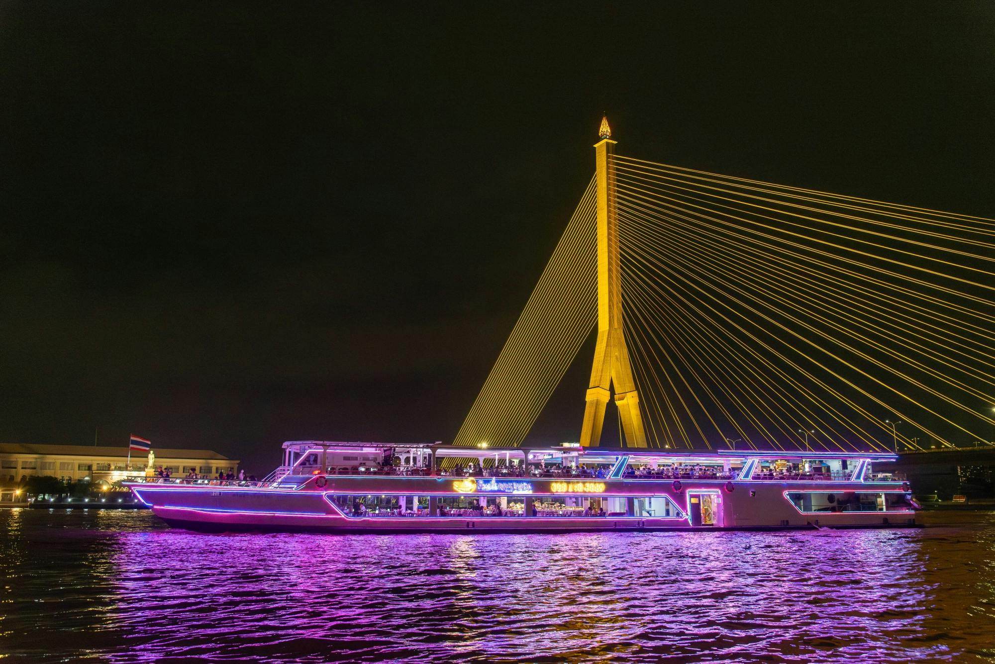 Evening dinner cruise on the Chao Phraya River with live shows