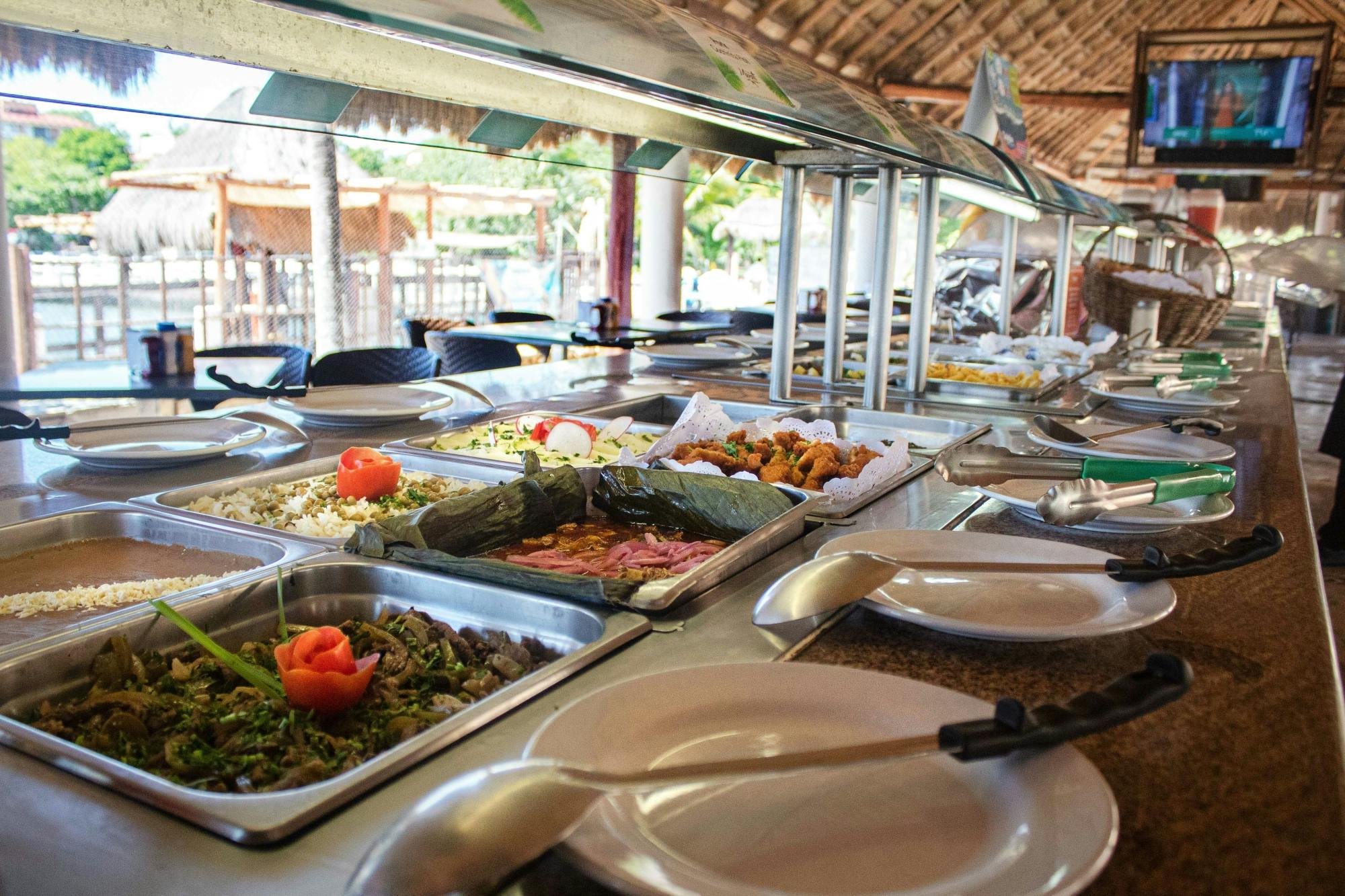 Simning med delfiner och katamarantur i Puerto Aventuras