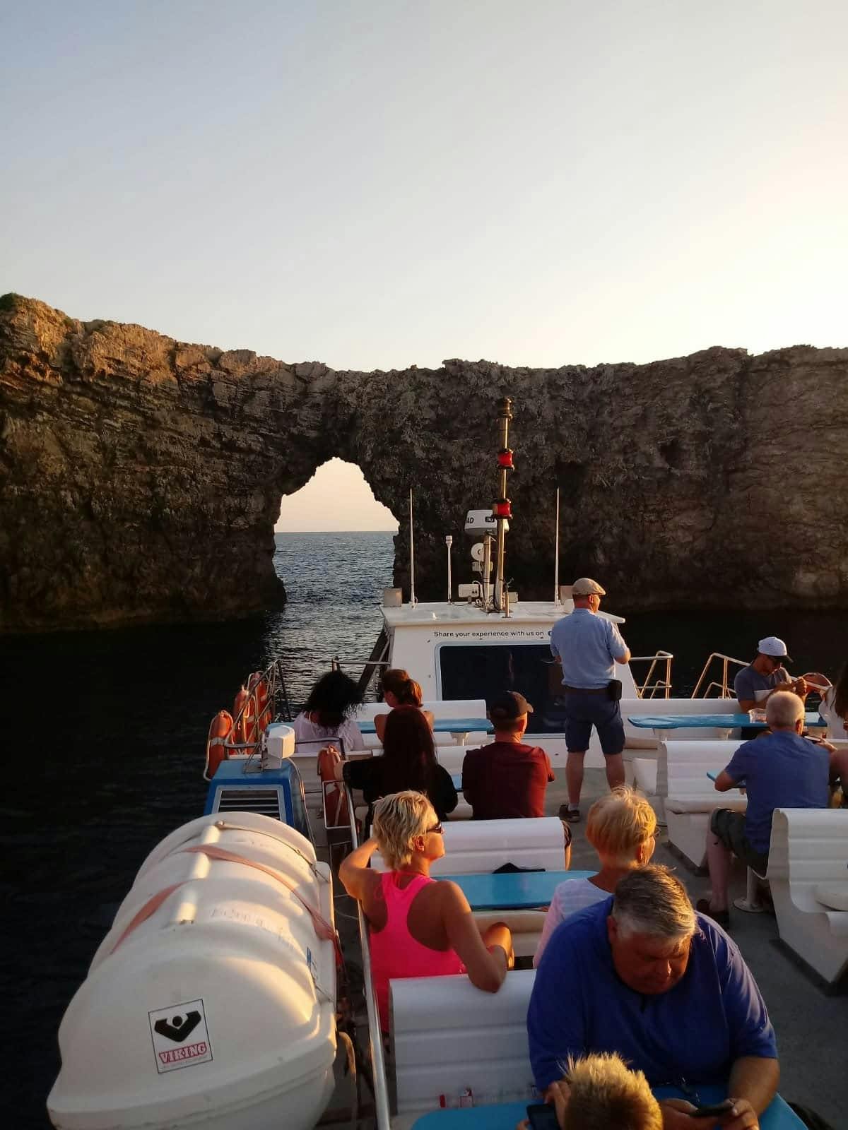Two-hour sunset boat cruise from Cala’n Bosch