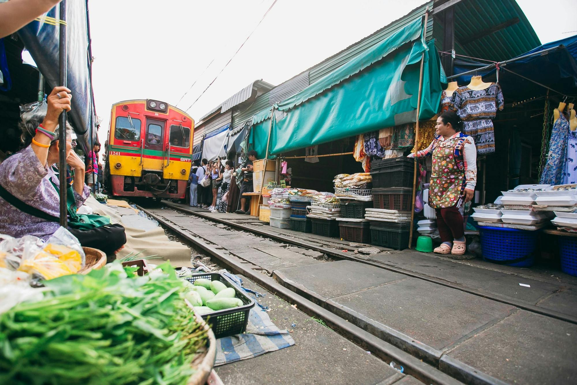 Damnoen Saduak Floating Market and Maeklong Railway Market guided tour