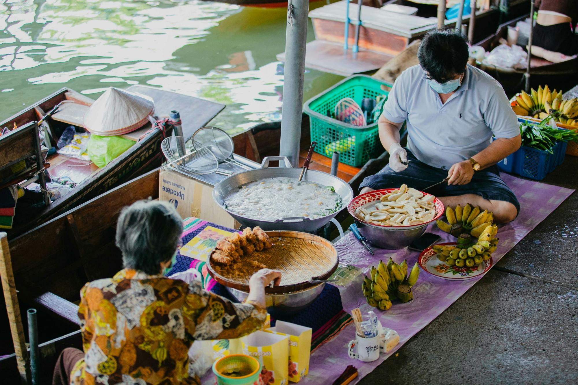Damnoen Saduak Floating Market and Maeklong Railway Market guided tour