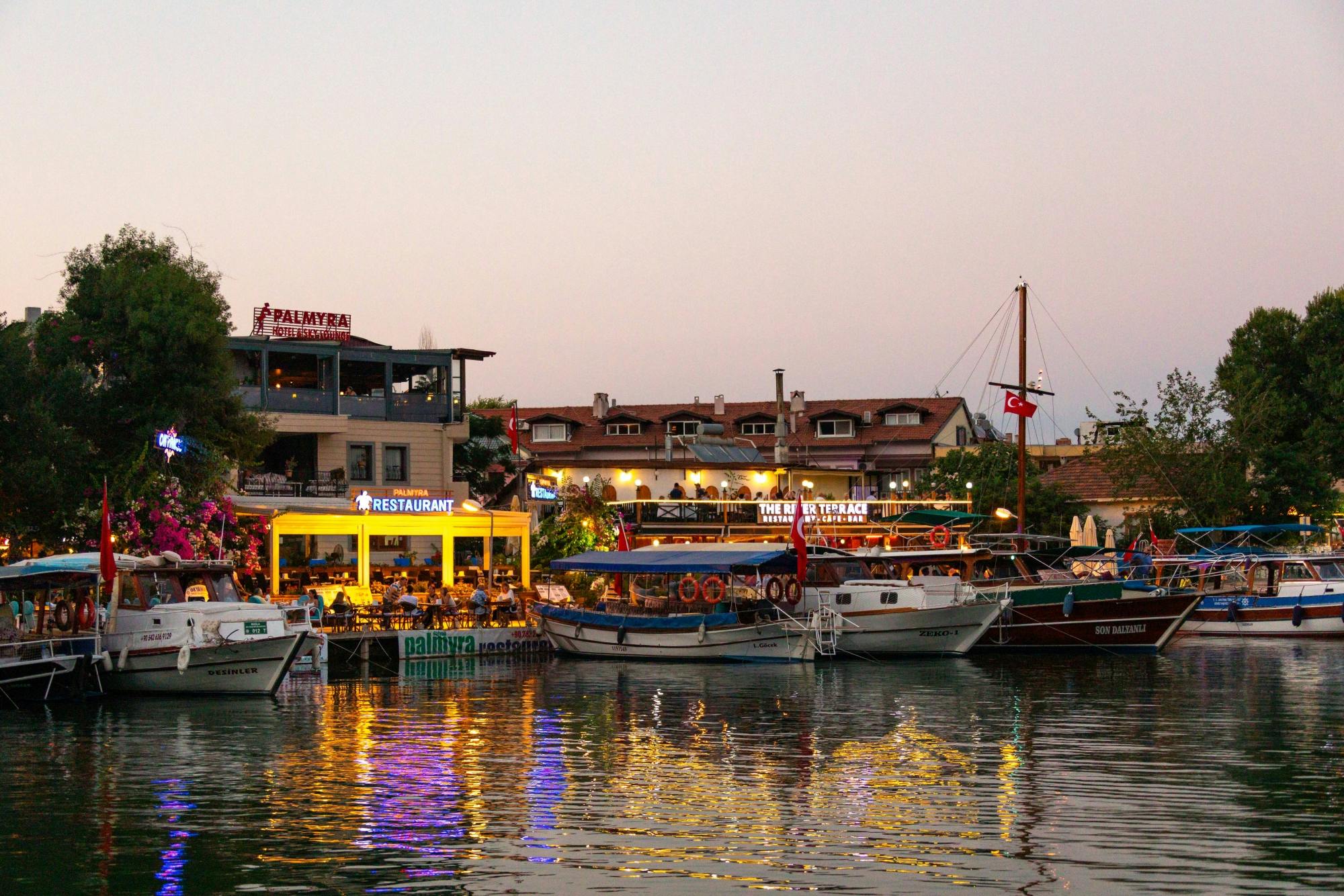 Dalyan at dusk tour with dinner and riverboat cruise