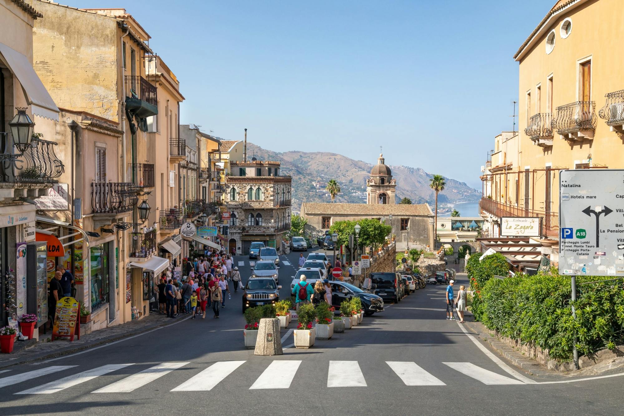 Taormina and Mount Etna from Cefalù