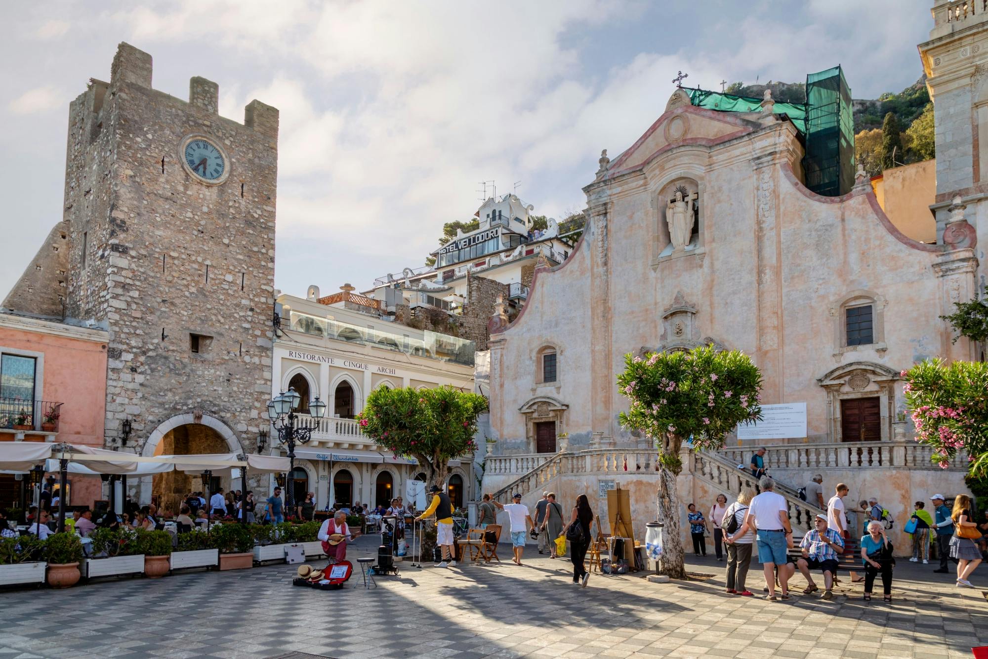 Taormina and Mount Etna from Cefalù