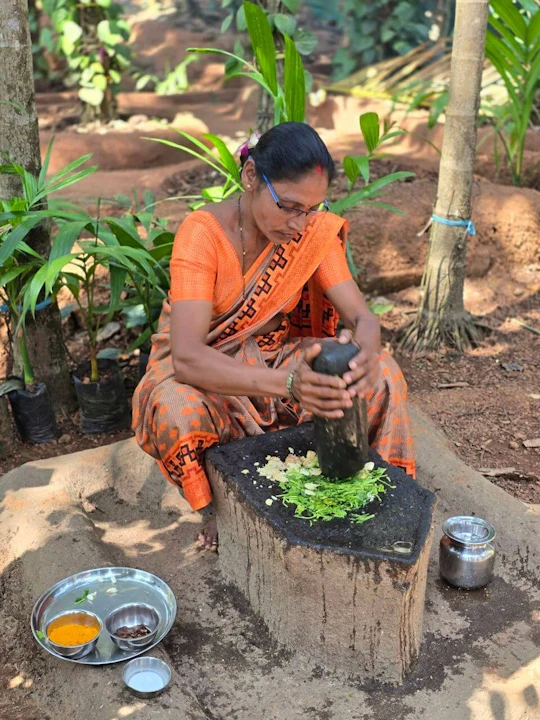 Authentic Goan Saraswat cooking experience on a local spice farm