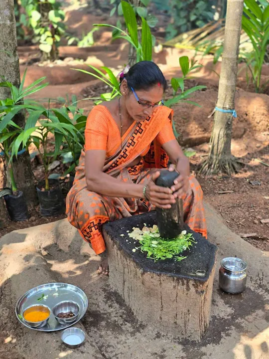 Authentic Goan Saraswat cooking experience on a local spice farm