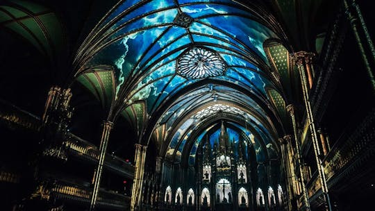 Montreal river cruise and AURA experience at Notre-Dame Basilica