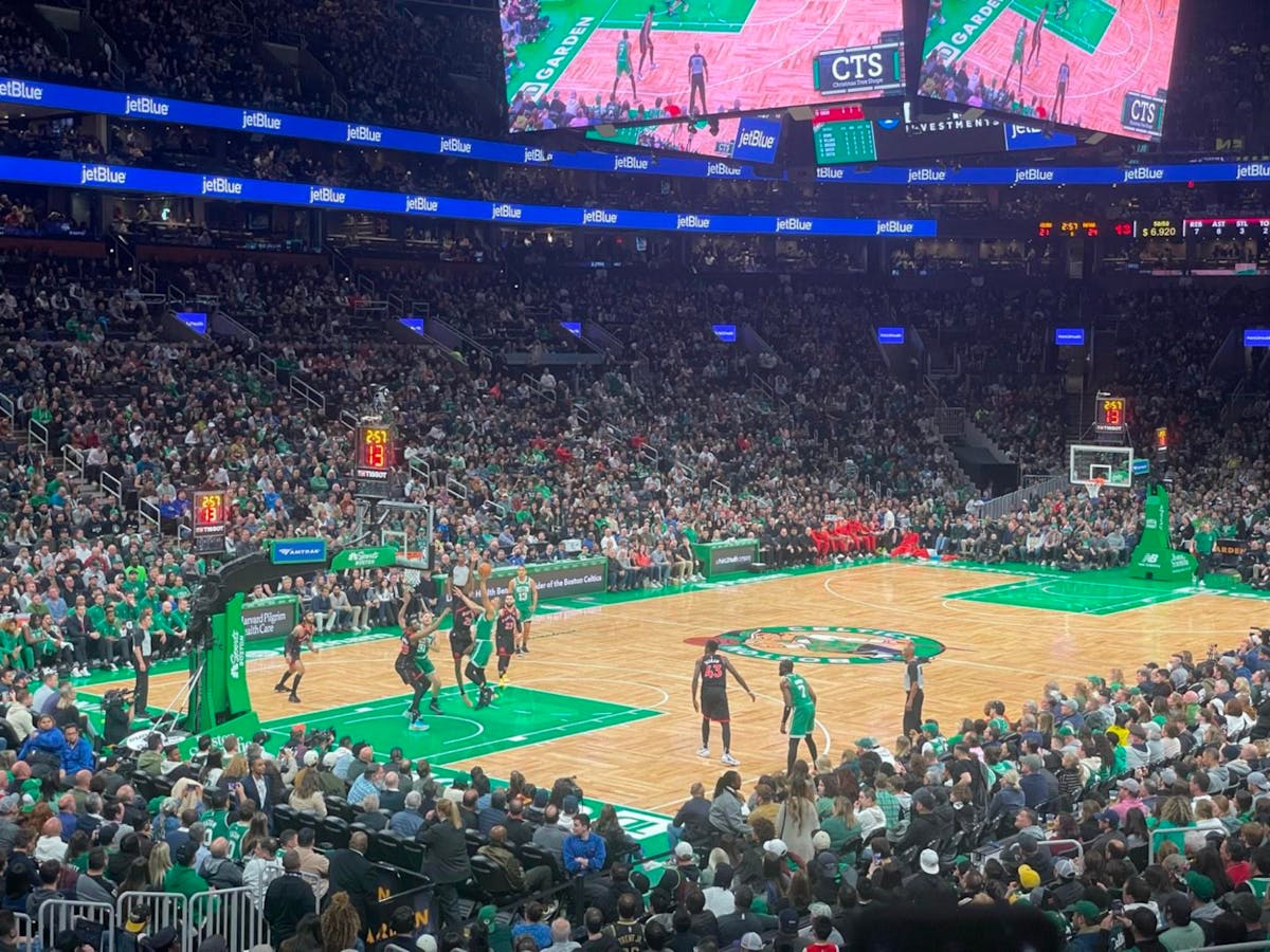 Partita di basket dei Boston Celtics al TD Garden