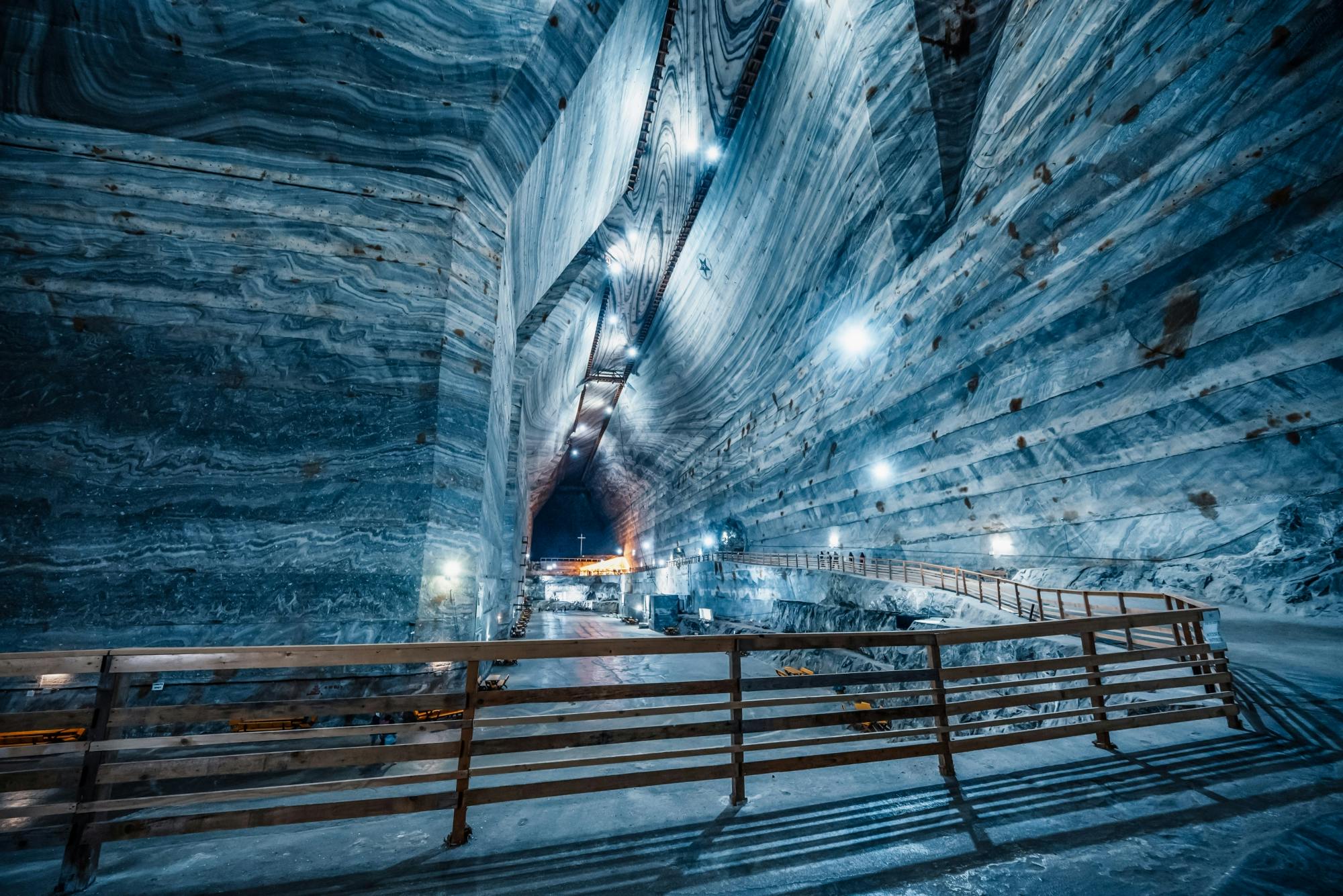 Salt mine with wine tasting tour