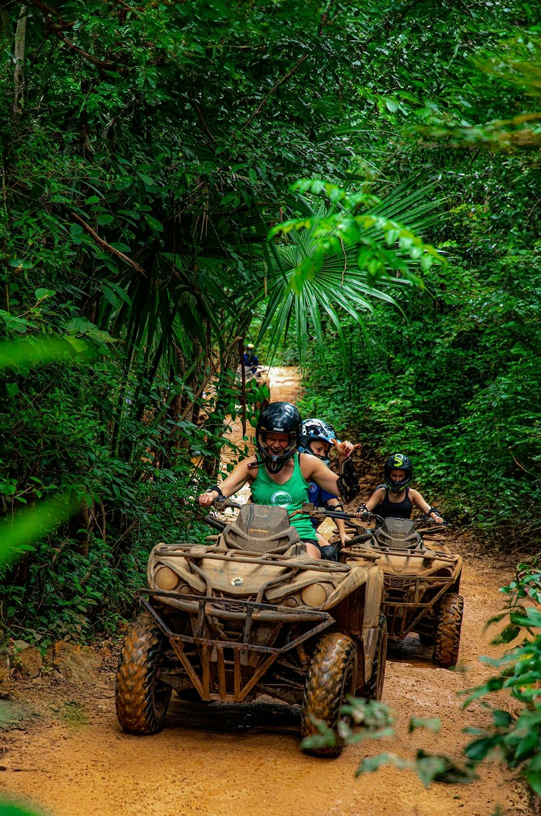 Adrenaline Park ATV, zipline and cenote tour by Cancun Adventures