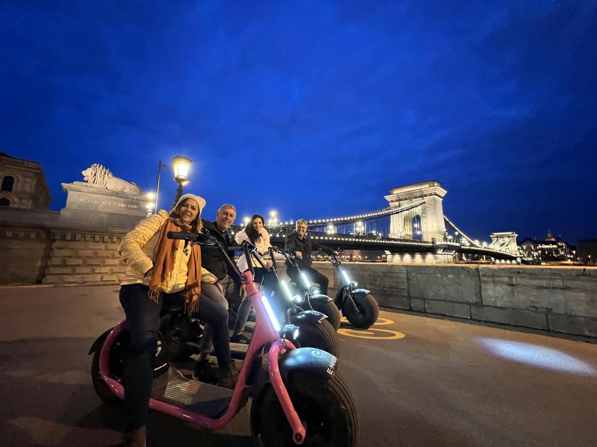 Budapest Guided E-Scooter Tour by Night
