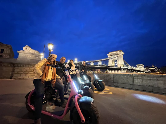 Budapest Guided E-Scooter Tour by Night