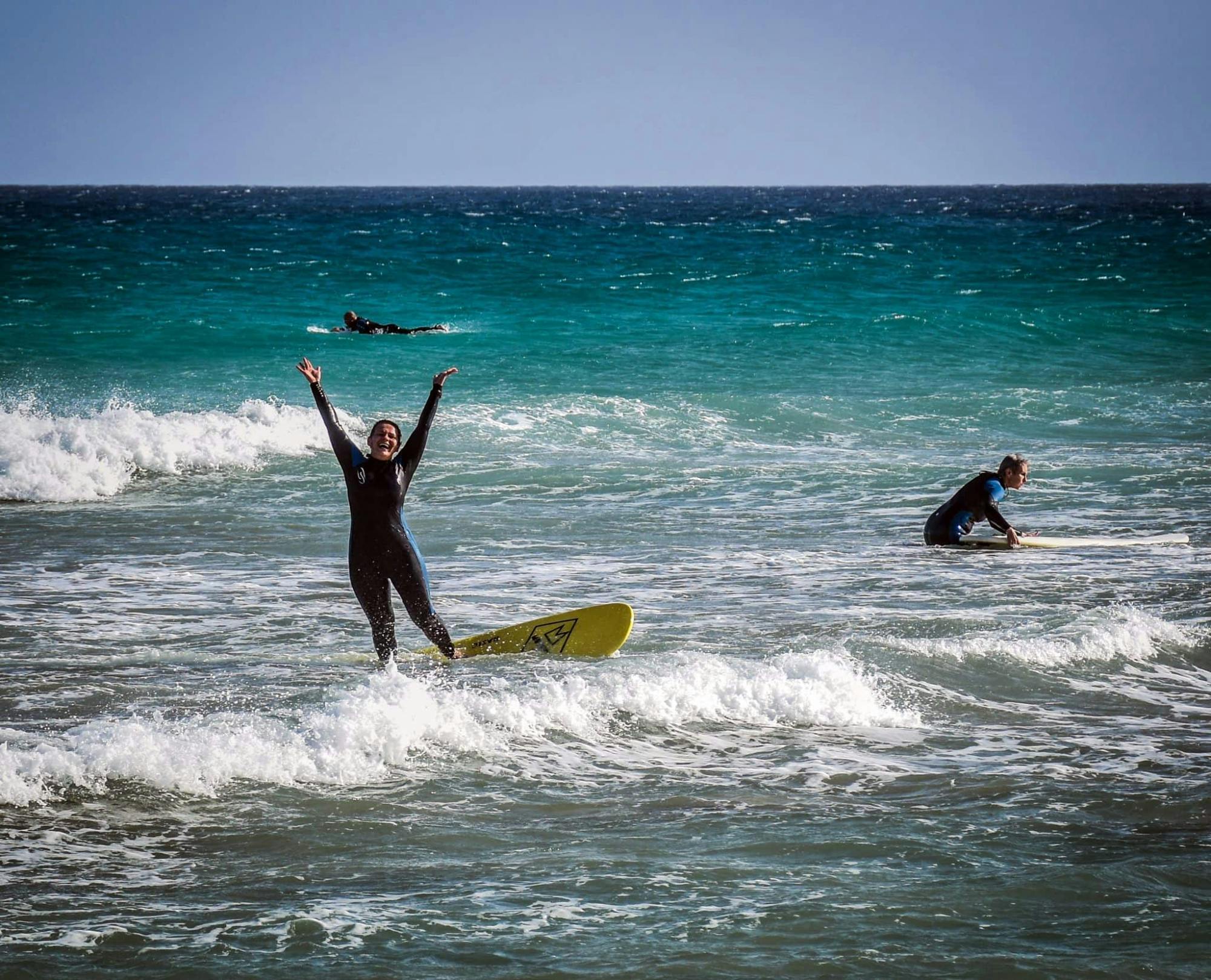 Southern Fuerteventura surfing lessons