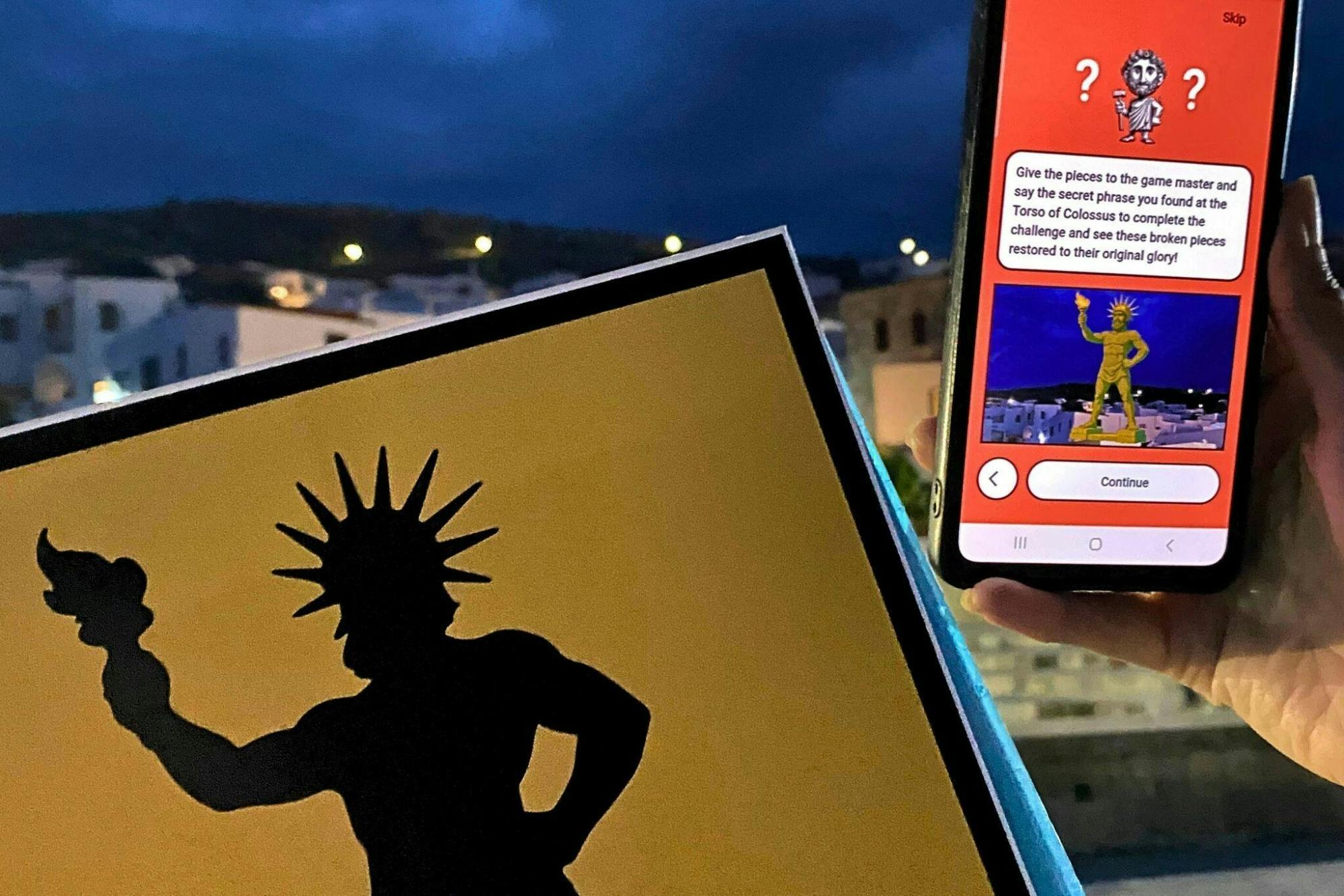 Greek myths digital treasure hunt tour across Lindos