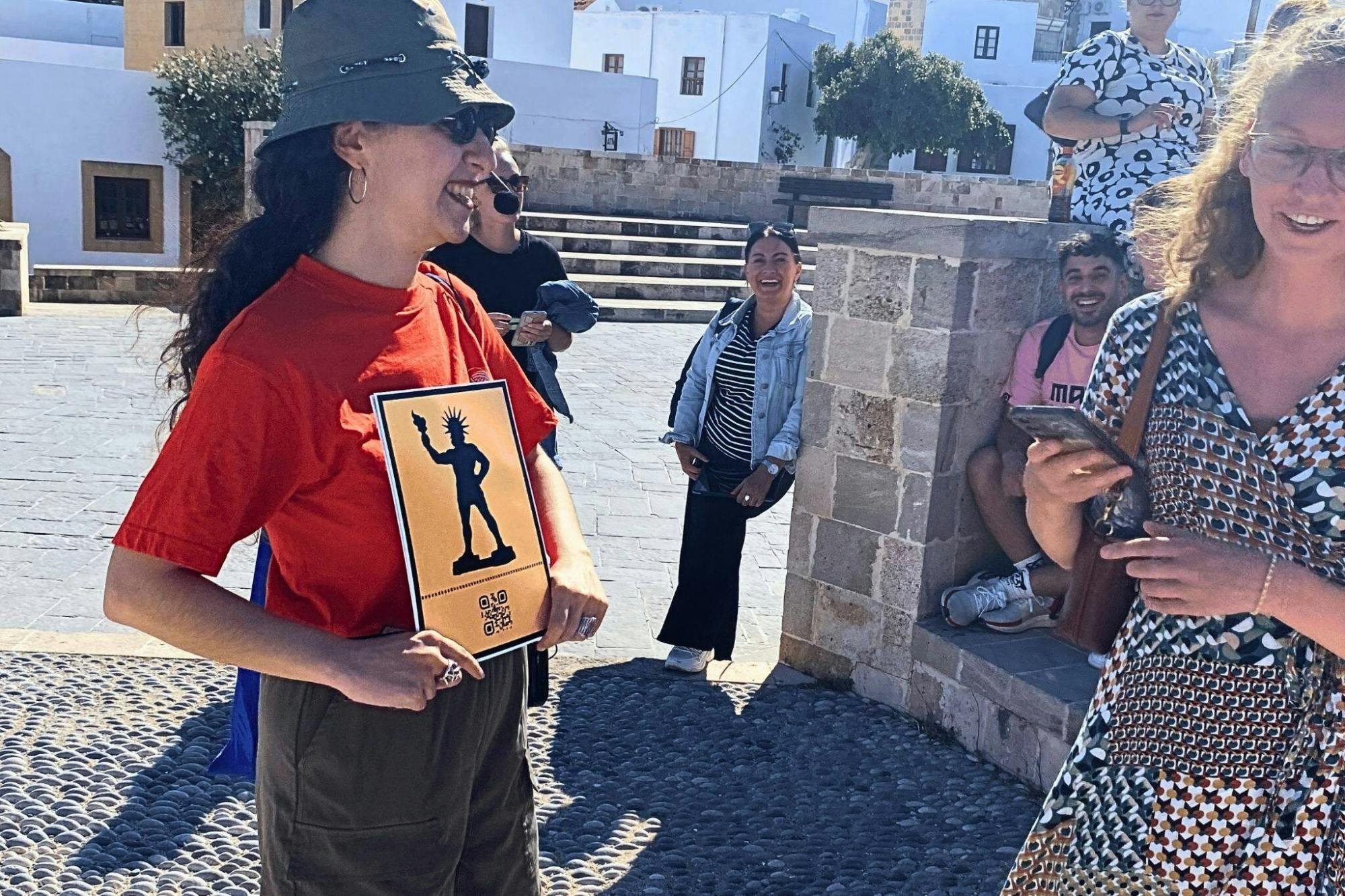 Greek myths digital treasure hunt tour across Lindos