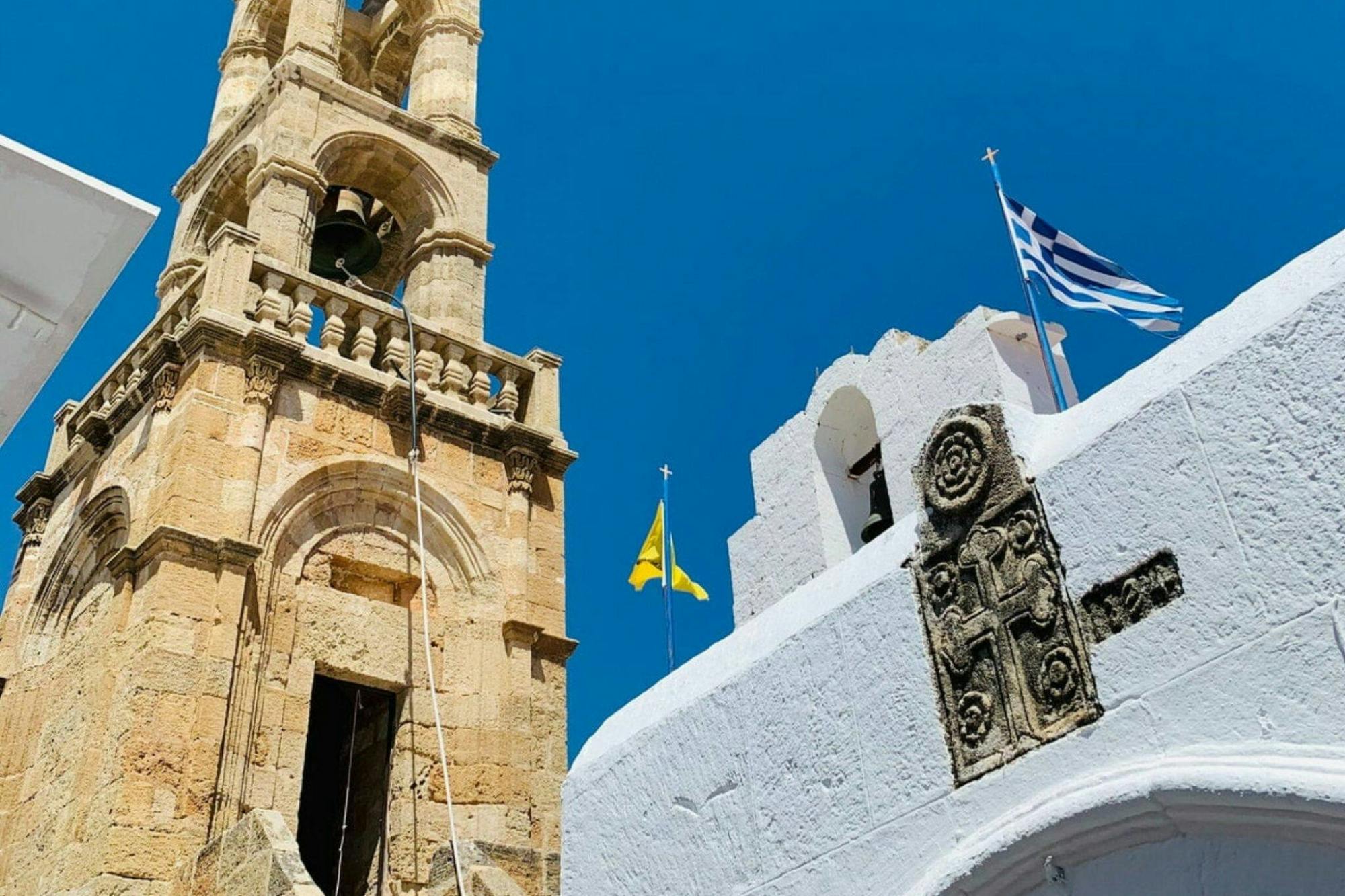 Greek myths digital treasure hunt tour across Lindos