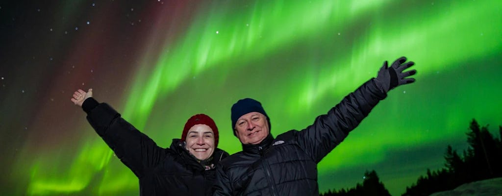 Private guaranteed northern lights expedition from Levi