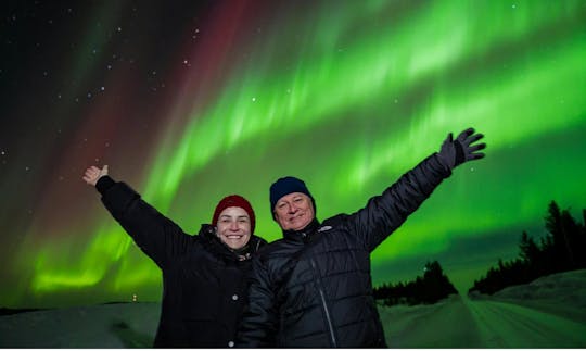 Private guaranteed northern lights expedition from Levi