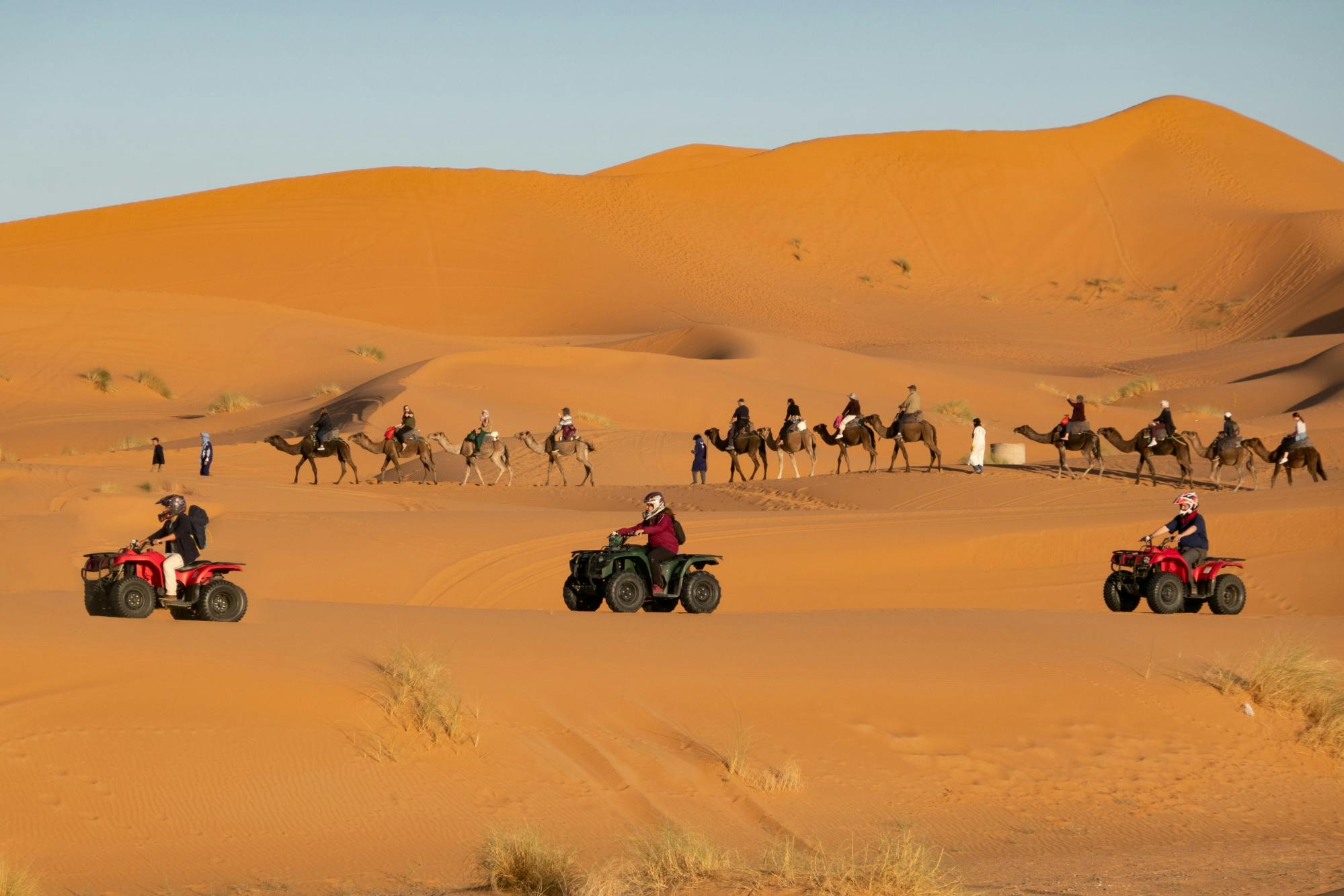 Quad biking and camel trekking in the Agafay Desert