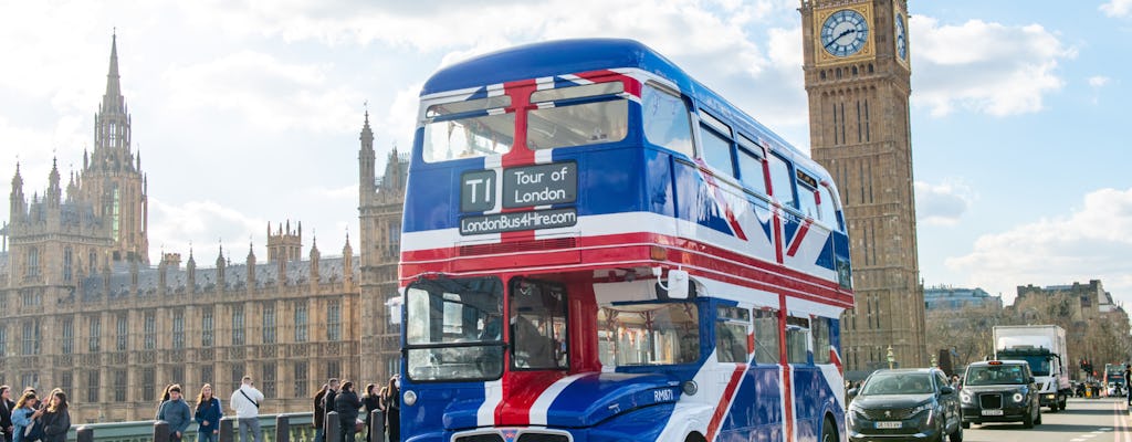 London vintage bus tour with afternoon tea