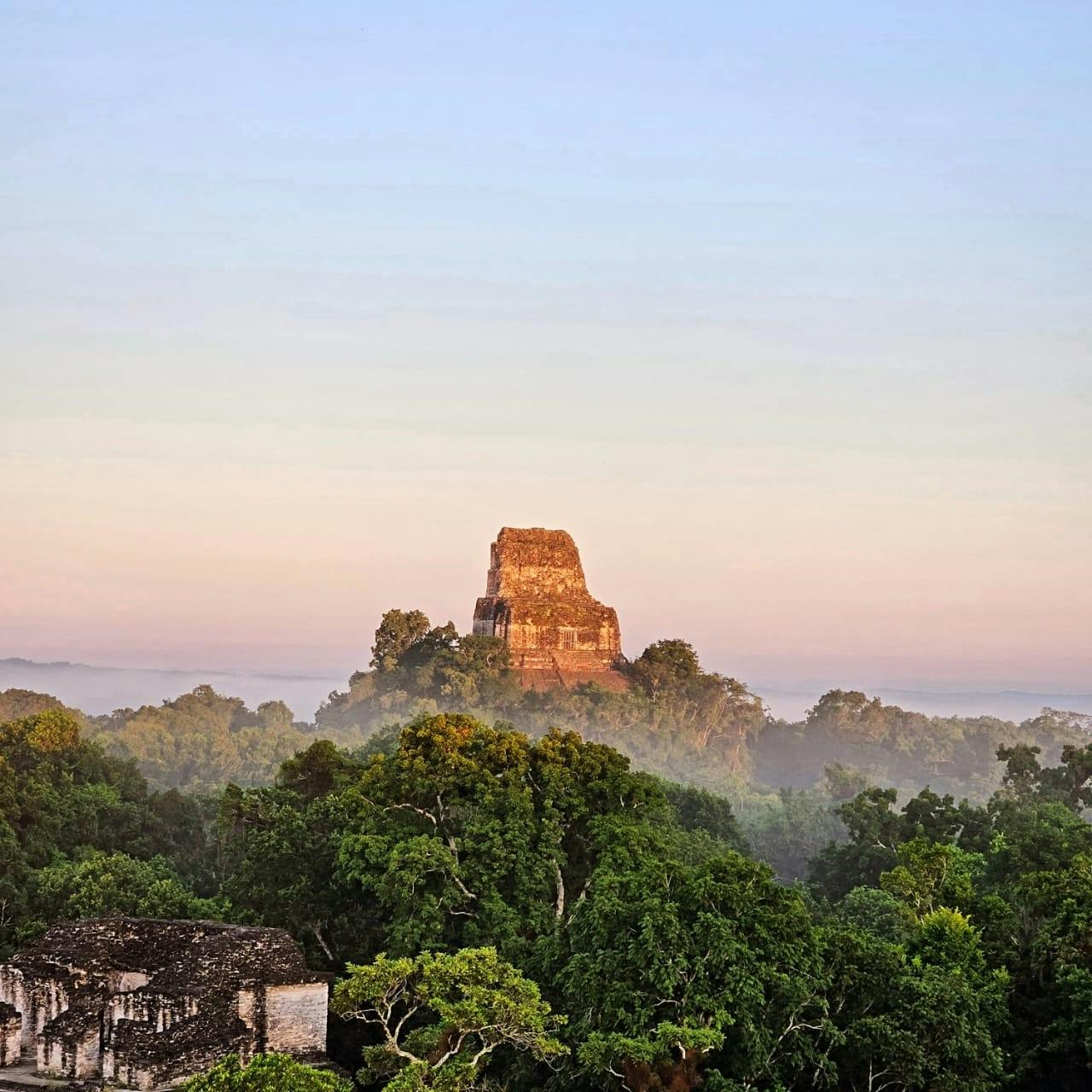 Explore ancient Maya temples on this Tikal sunset tour