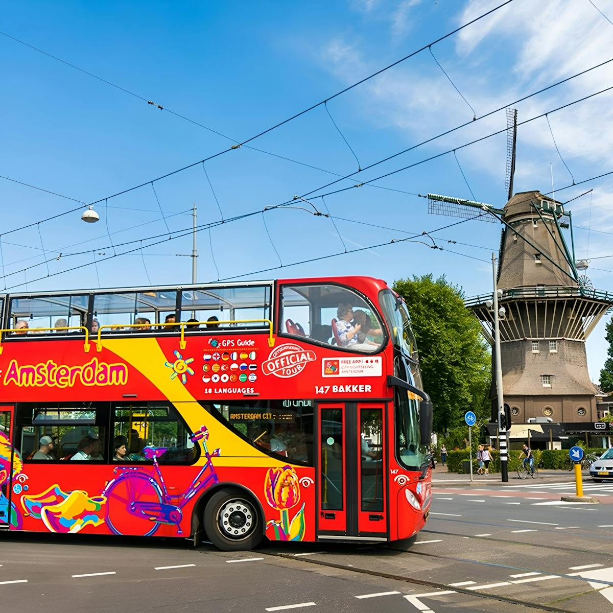 Visita della città di Amsterdam con autobus e battello hop-on hop-off