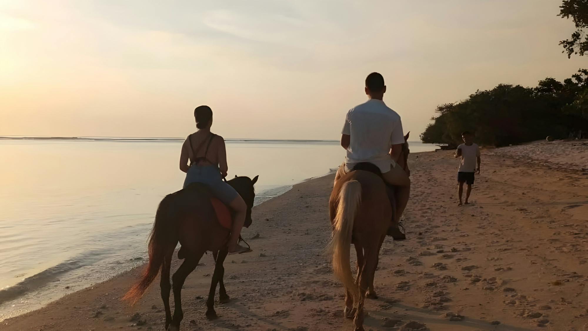 Horse riding on the beach in Gili Trawangan