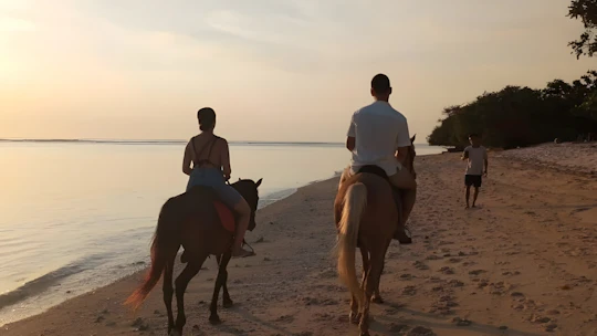 Horse riding on the beach in Gili Trawangan