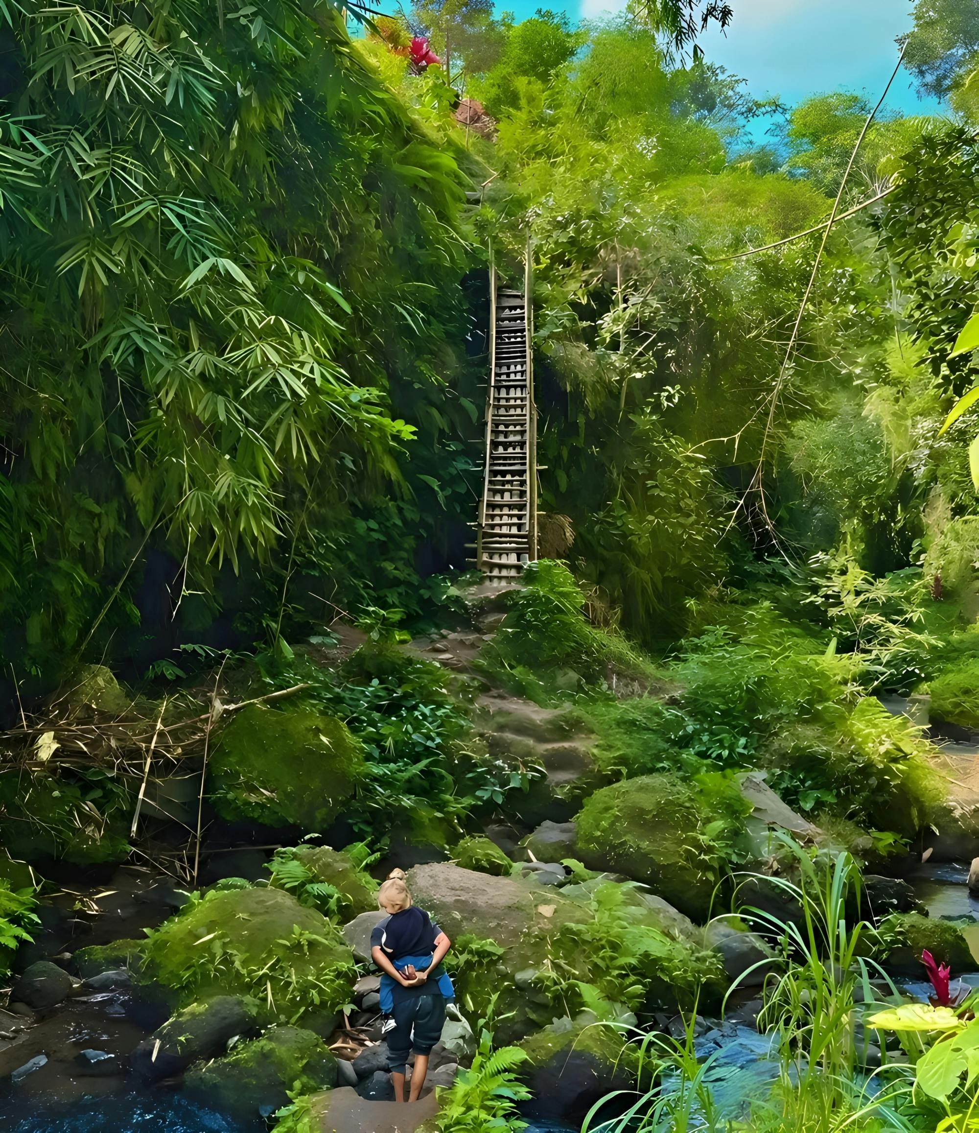 Full-day tour of rice fields, waterfalls and monkeys in Tetebatu