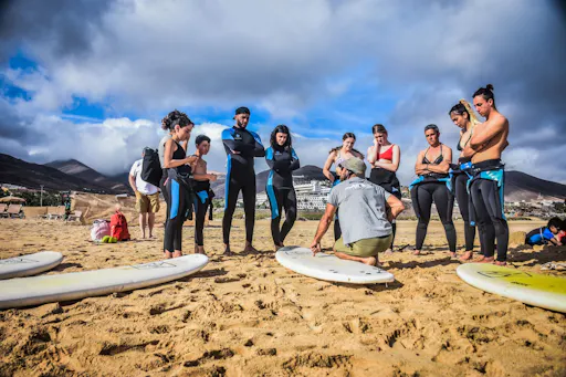 Southern Fuerteventura surfing lessons