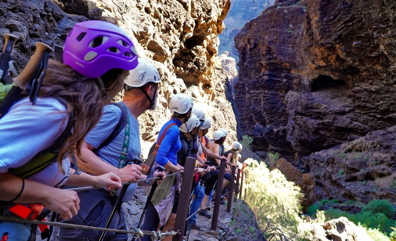 Self-guided Masca Gorge hike with audio guide and boat ride