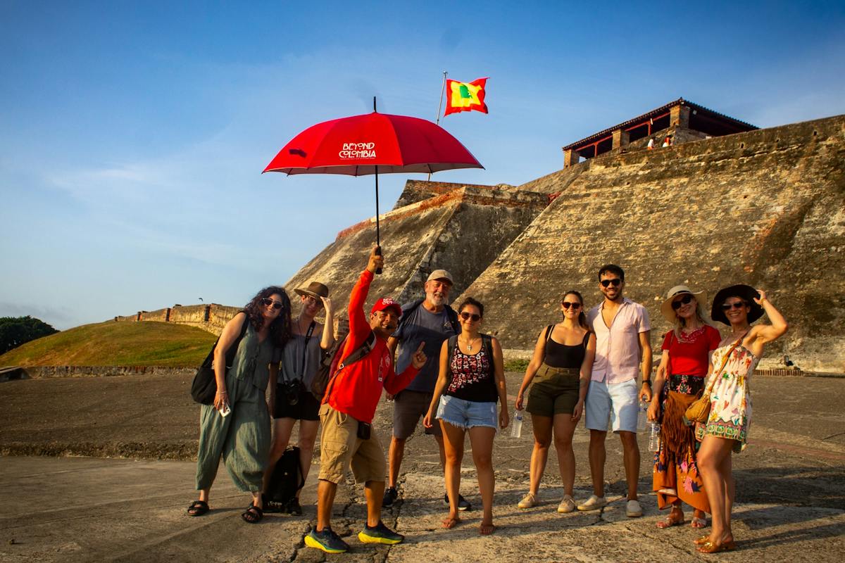 Wandeltocht langs het kasteel San Felipe in Cartagena, met tunnels en uitzicht over de stad