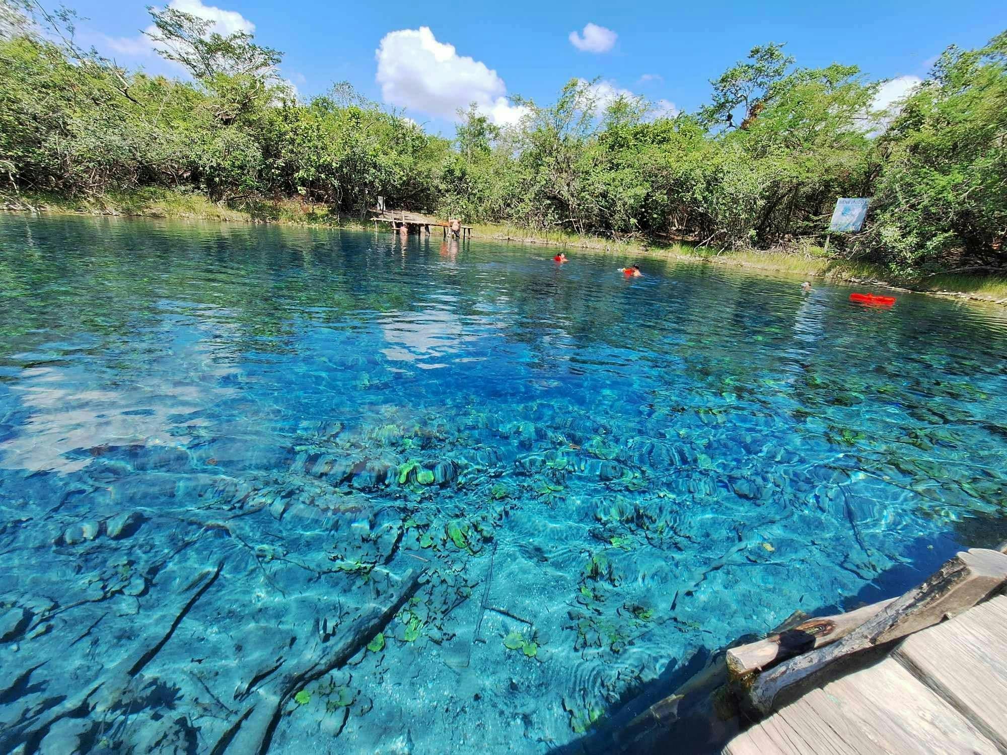 Blue Crater, Imox Lagoon and Poza Azul boat tour from Flores