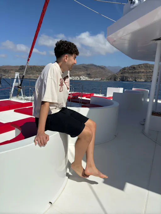 Two-hour Oby Cat cruise with swim stop in Gran Canaria