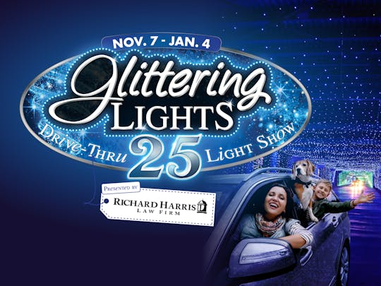 Drive Thru de Noël avec lumières scintillantes au Las Vegas Motor Speedway