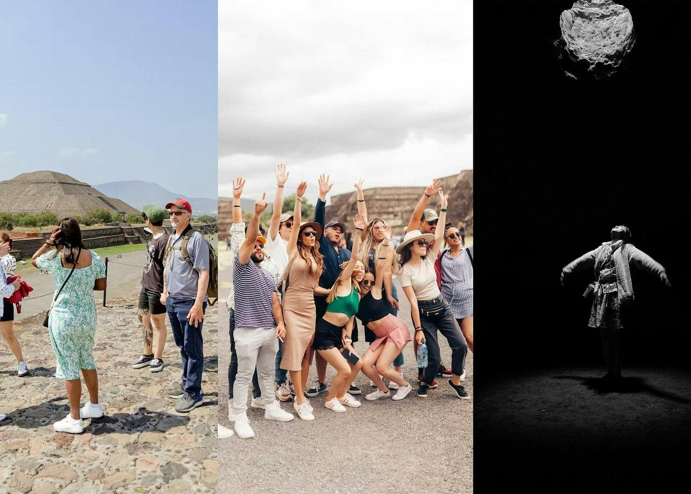 Teotihuacan experience with pyramids and pre-Hispanic cave visit