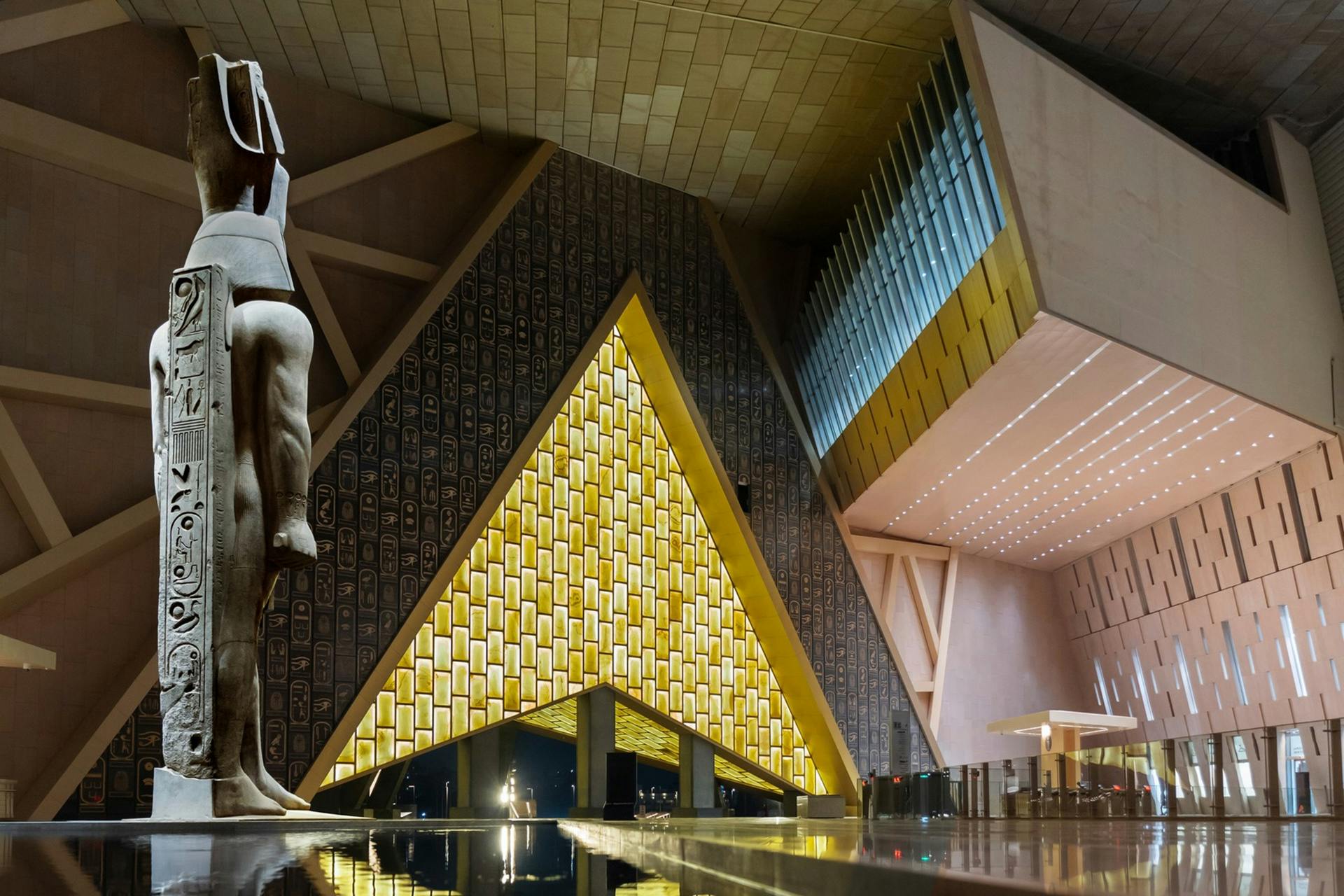 Grand Egyptian Museum and Giza Pyramids tour in Polish from Hurghada