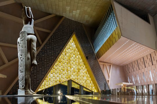 Grand Egyptian Museum and Giza Pyramids tour in Polish from Hurghada