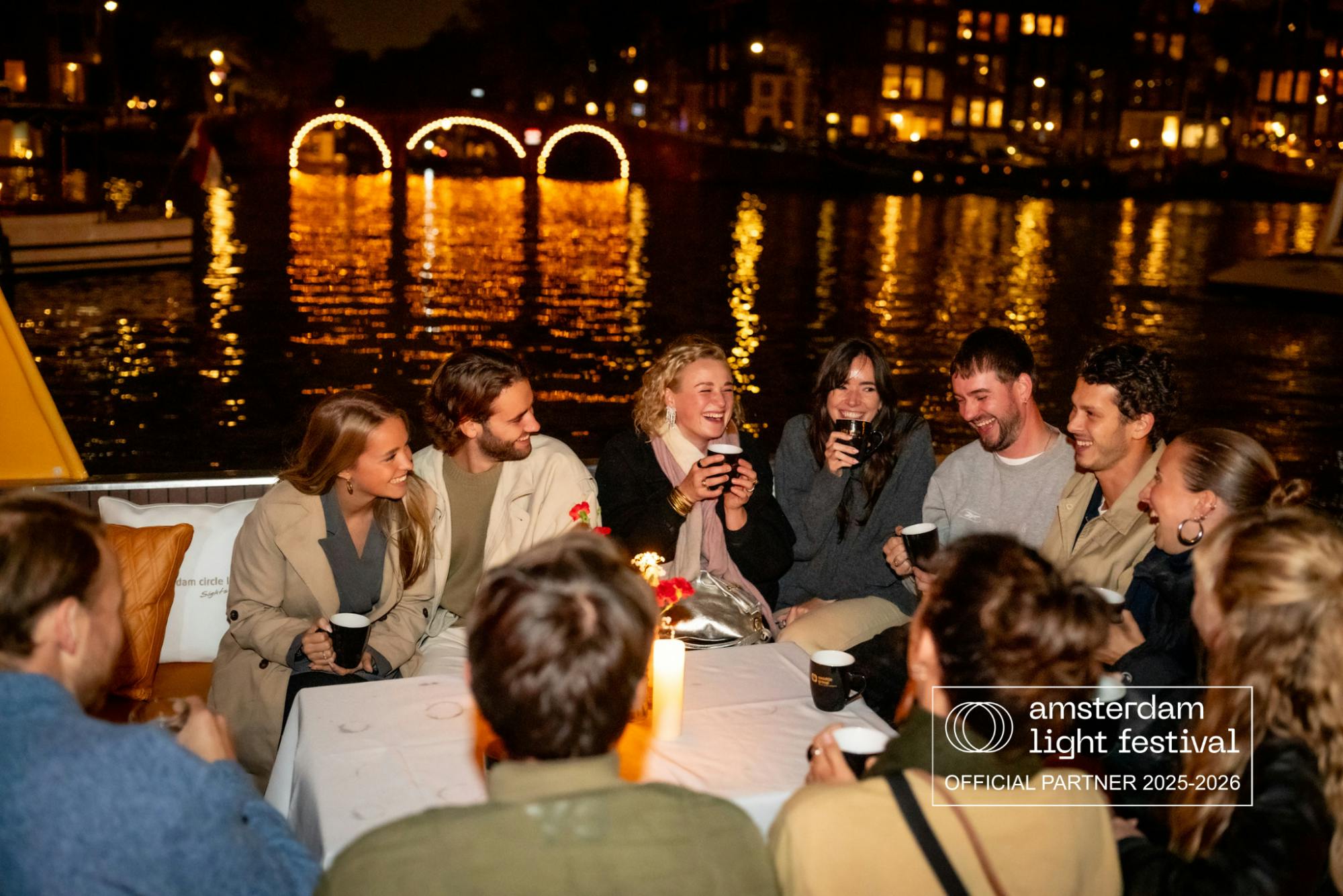 Amsterdam Light Festival Electric Boat Cruise from Winter Stall