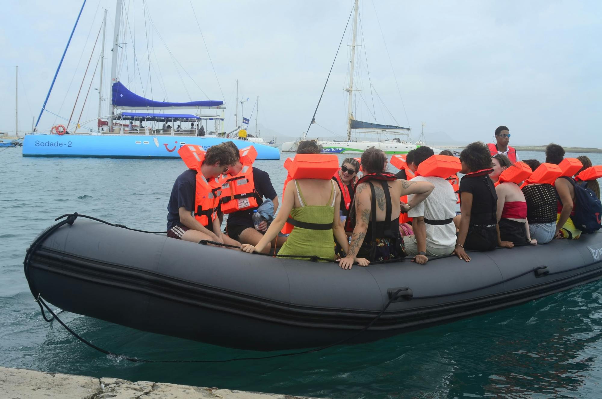 Catamaran cruise with lunch at a beach restaurant
